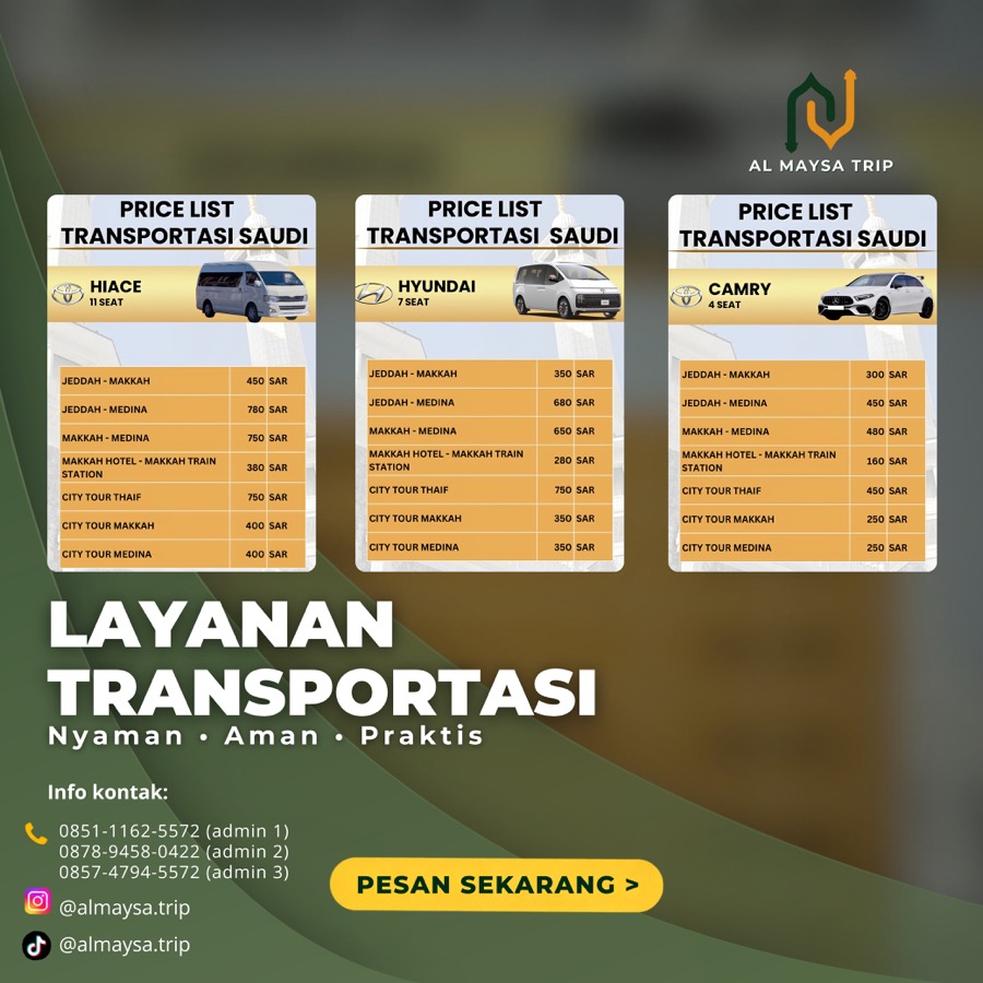 Brosur Transportasi Saudi Al Maysa Trip