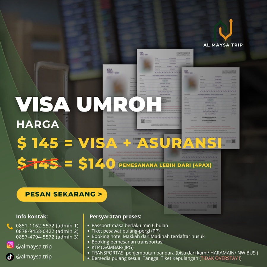 Brosur Visa Umroh dan Asuransi Al Maysa Trip